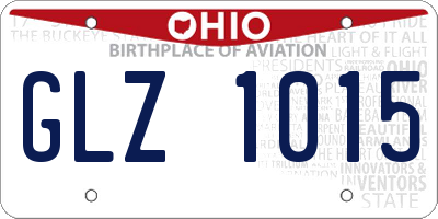 OH license plate GLZ1015