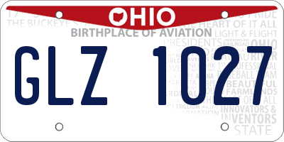 OH license plate GLZ1027