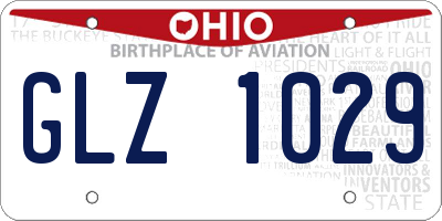 OH license plate GLZ1029