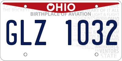 OH license plate GLZ1032