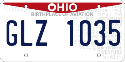 OH license plate GLZ1035