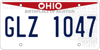 OH license plate GLZ1047