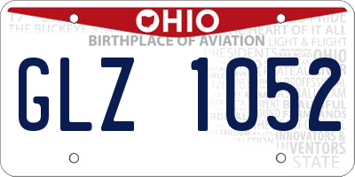 OH license plate GLZ1052