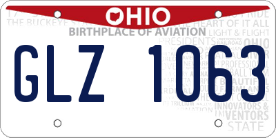 OH license plate GLZ1063