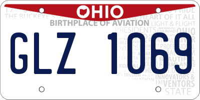 OH license plate GLZ1069