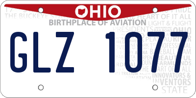 OH license plate GLZ1077