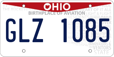 OH license plate GLZ1085