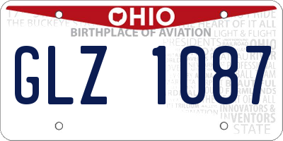 OH license plate GLZ1087