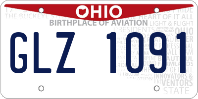 OH license plate GLZ1091