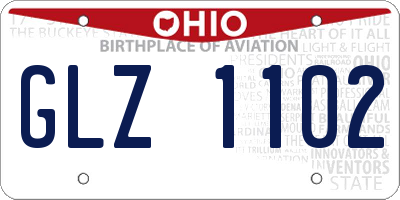 OH license plate GLZ1102