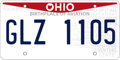 OH license plate GLZ1105