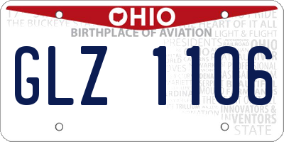 OH license plate GLZ1106