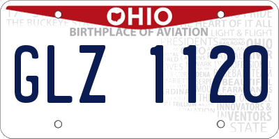 OH license plate GLZ1120