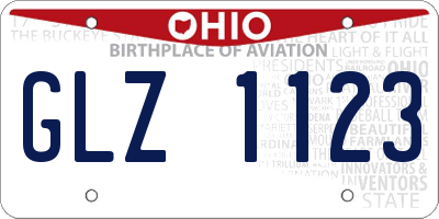 OH license plate GLZ1123