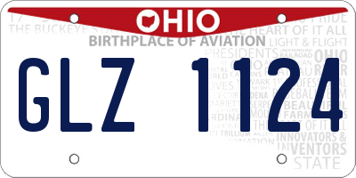 OH license plate GLZ1124