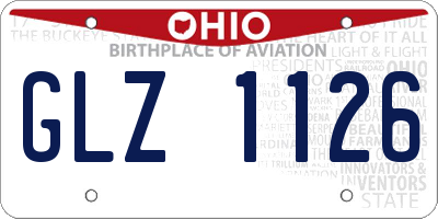 OH license plate GLZ1126