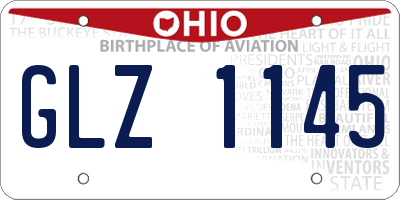 OH license plate GLZ1145