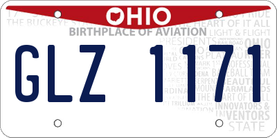 OH license plate GLZ1171