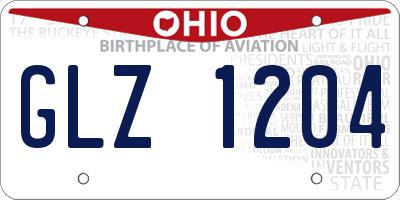 OH license plate GLZ1204