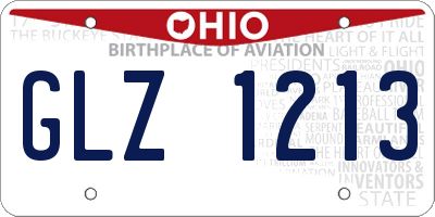 OH license plate GLZ1213