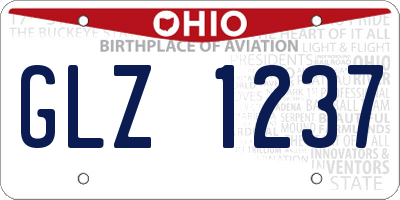 OH license plate GLZ1237