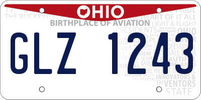OH license plate GLZ1243