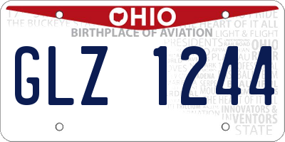 OH license plate GLZ1244