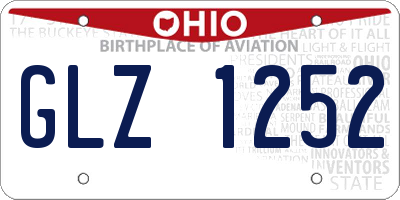 OH license plate GLZ1252