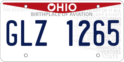 OH license plate GLZ1265