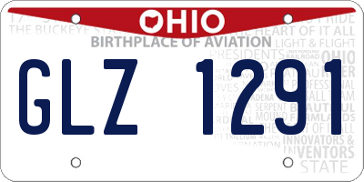 OH license plate GLZ1291