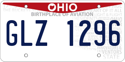 OH license plate GLZ1296