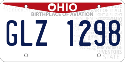 OH license plate GLZ1298