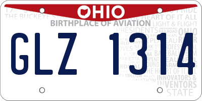 OH license plate GLZ1314