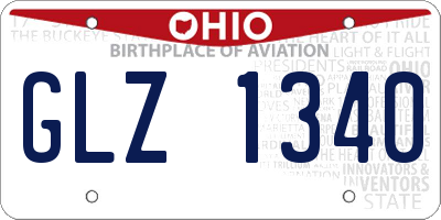 OH license plate GLZ1340