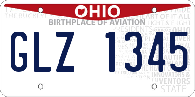 OH license plate GLZ1345