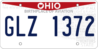 OH license plate GLZ1372