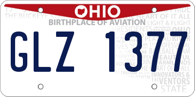 OH license plate GLZ1377