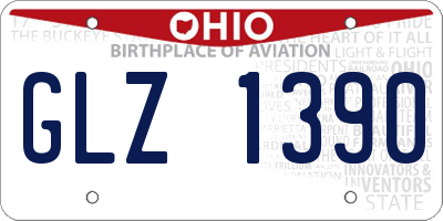 OH license plate GLZ1390