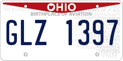 OH license plate GLZ1397