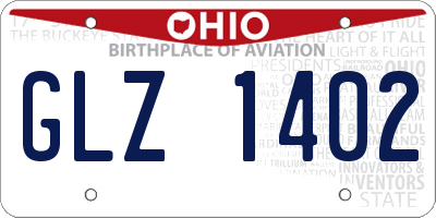 OH license plate GLZ1402