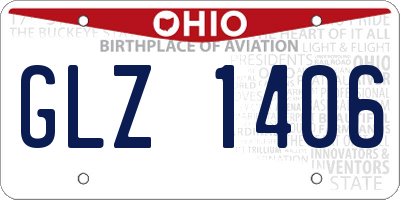 OH license plate GLZ1406