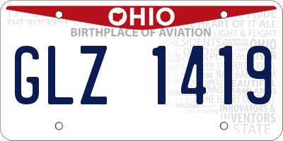 OH license plate GLZ1419