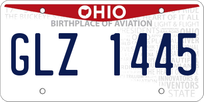 OH license plate GLZ1445