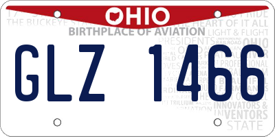 OH license plate GLZ1466