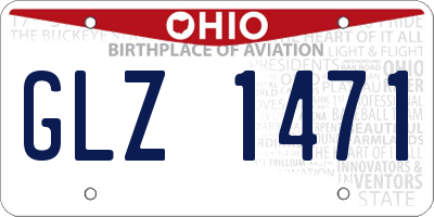 OH license plate GLZ1471