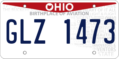 OH license plate GLZ1473