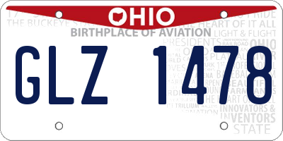 OH license plate GLZ1478