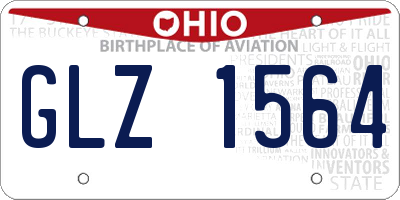 OH license plate GLZ1564