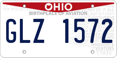 OH license plate GLZ1572