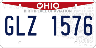 OH license plate GLZ1576
